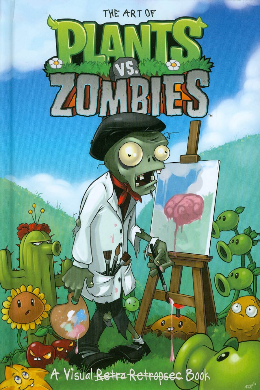 Art Of Plants vs Zombies A Visual Retra Retropsec Book HC