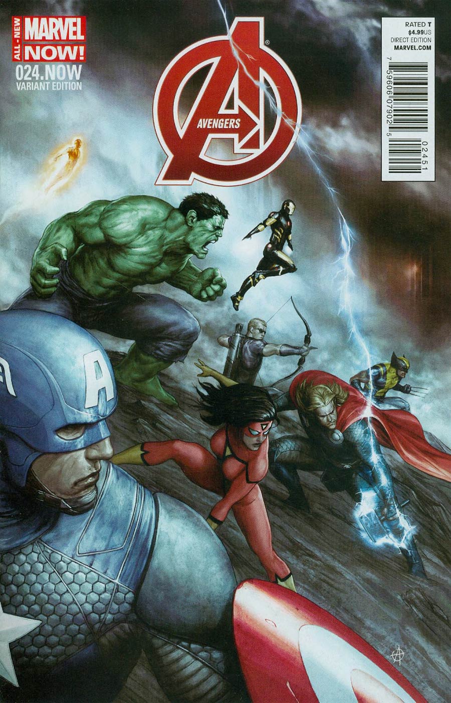 Avengers Vol 5 #24.NOW Cover C Incentive Agustin Alessio Variant Cover