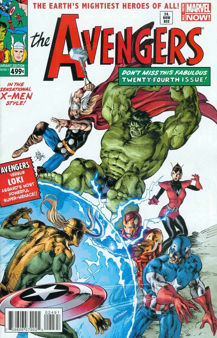 Avengers Vol 5 #24.NOW Cover K Variant Avengers Covers X-Men By Mike Deodato Jr Cover