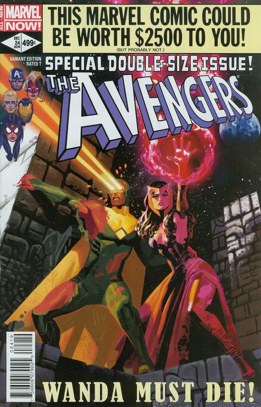 Avengers Vol 5 #24.NOW Cover O Variant Avengers Covers X-Men By Daniel Acuna Cover