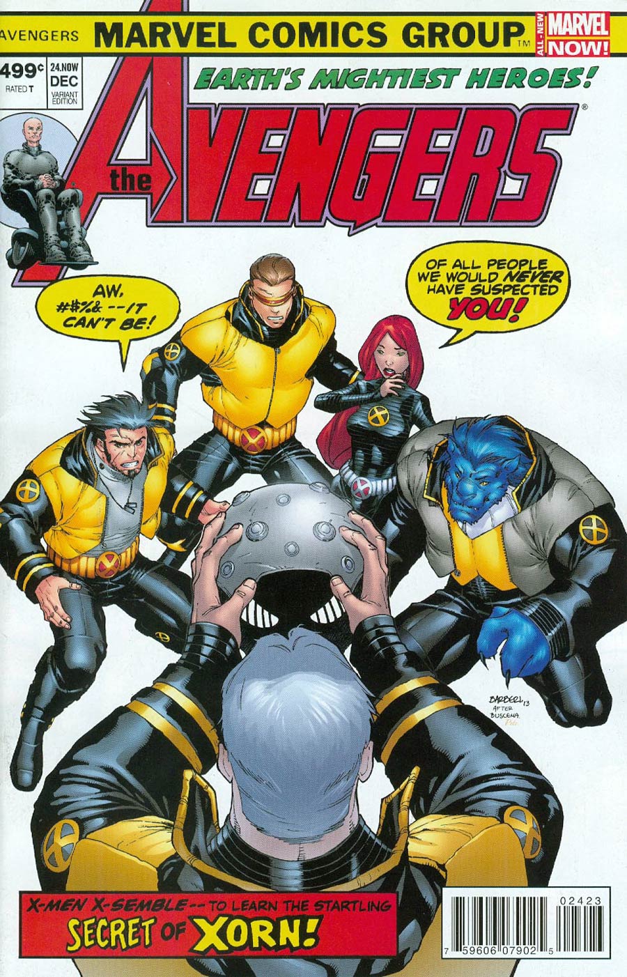 Avengers Vol 5 #24.NOW Cover R Variant X-Men Covers Avengers By Carlo Barberi Cover