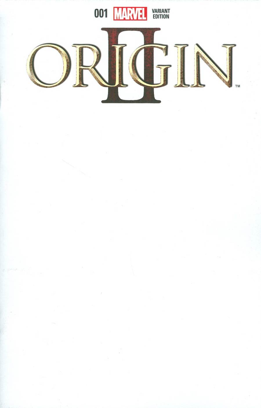 Origin II #1 Cover B Variant Blank Cover