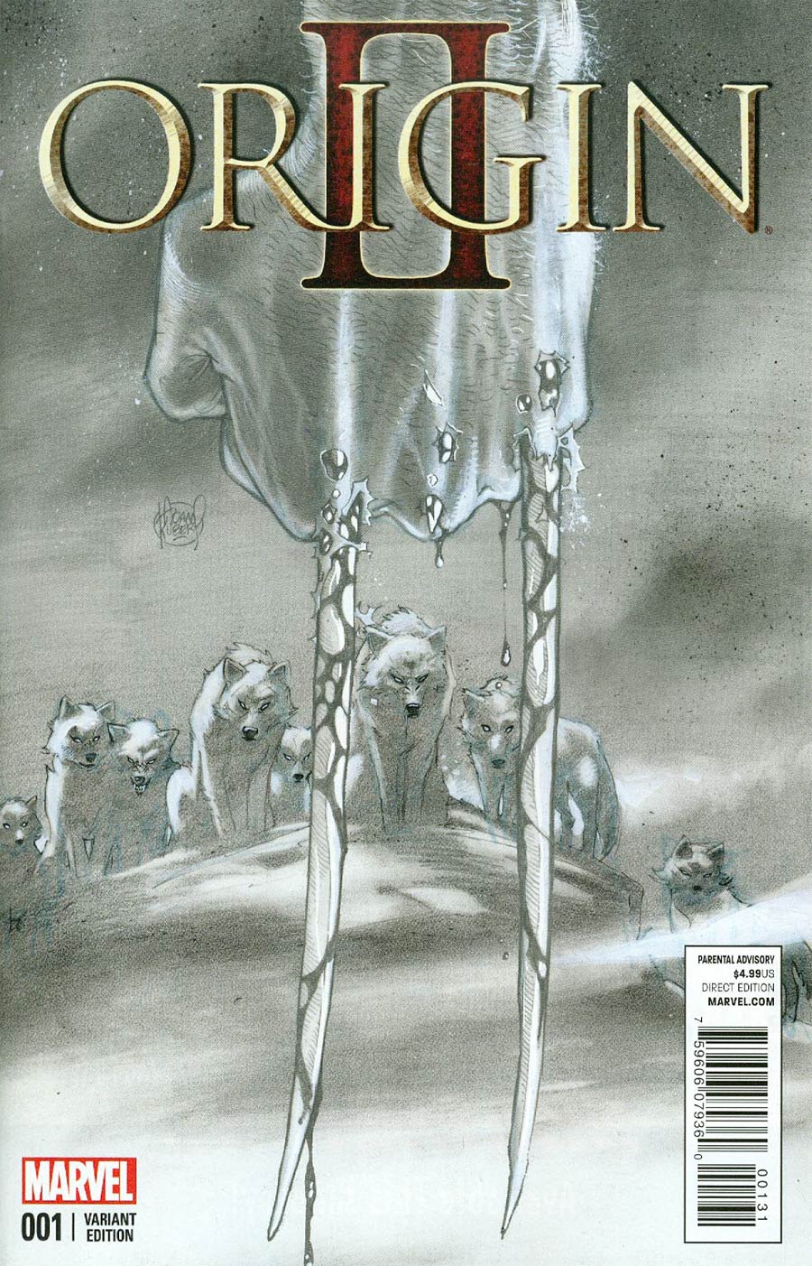 Origin II #1 Cover F Incentive Adam Kubert Sketch Cover