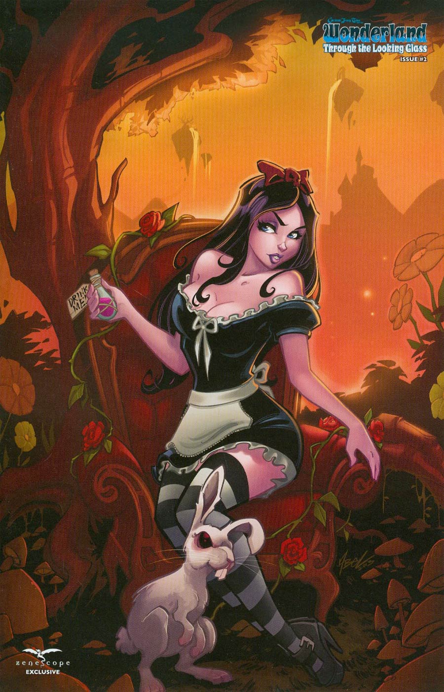 Grimm Fairy Tales Presents Wonderland Through The Looking Glass #2 Cover D Secret Retailer Exclusive Martin Abel Variant Cover