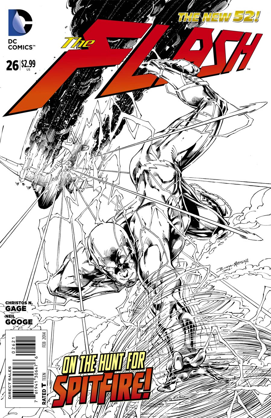 Flash Vol 4 #26 Cover B Incentive Brett Booth Sketch Cover