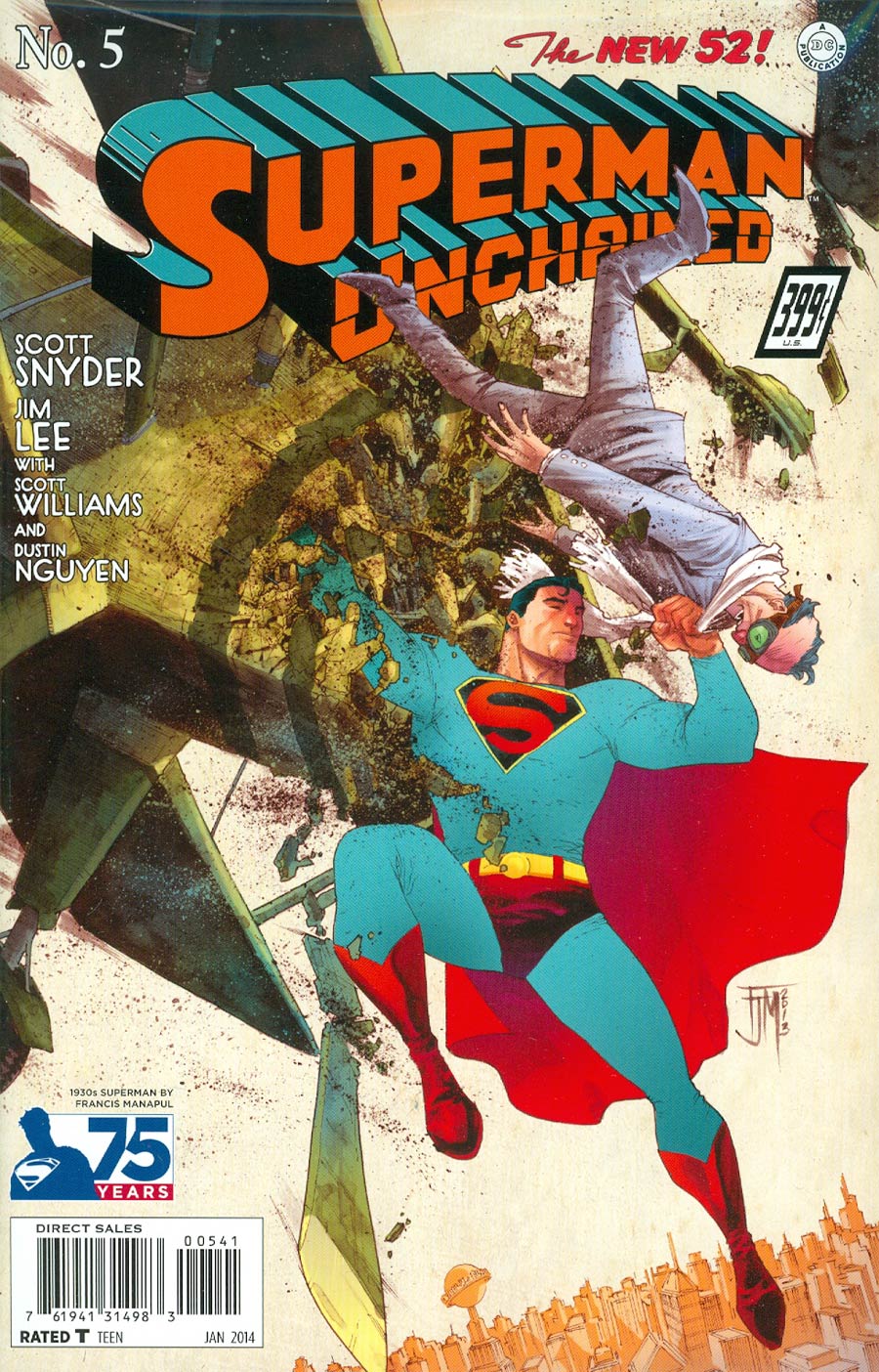 Superman Unchained #5 Cover E Incentive 75th Anniversary 1930s Variant Cover By Francis Manapul