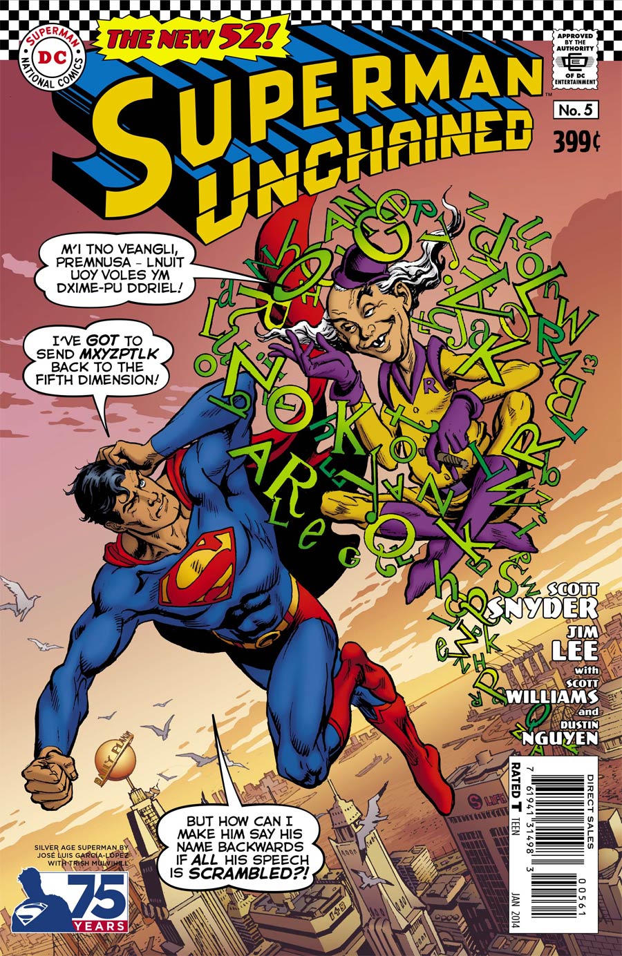 Superman Unchained #5 Cover G Incentive 75th Anniversary Silver Age Variant Cover By Jose Luis Garcia-Lopez