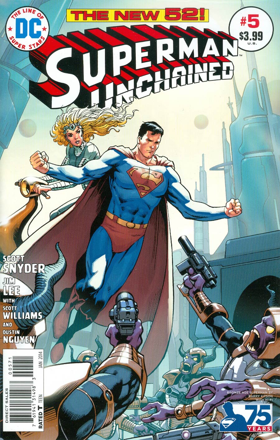 Superman Unchained #5 Cover H Incentive 75th Anniversary Bronze Age Variant Cover By Barry Kitson
