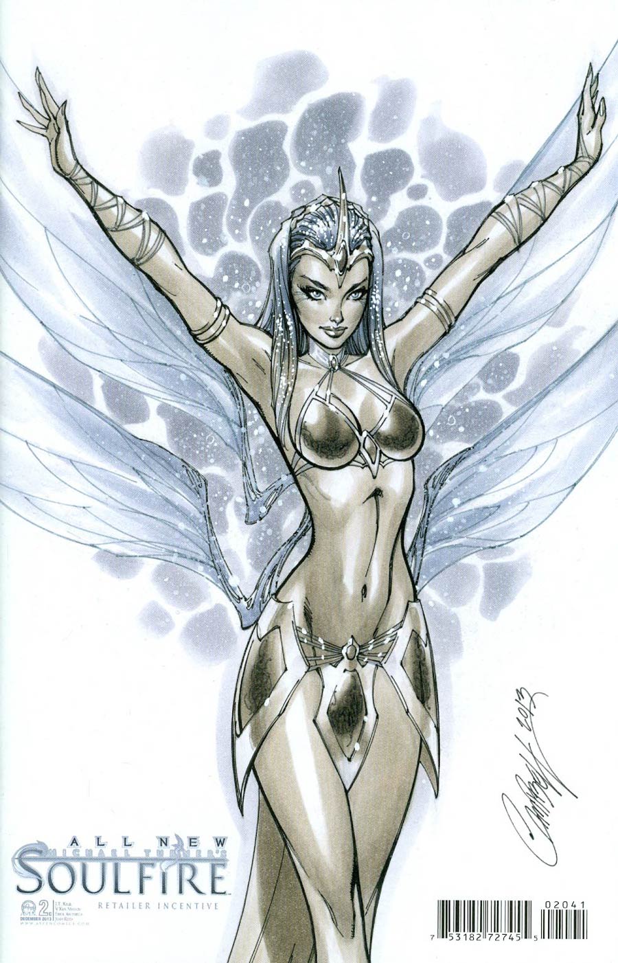 All New Soulfire #2 Cover D Incentive J Scott Campbell Sketch Variant Cover