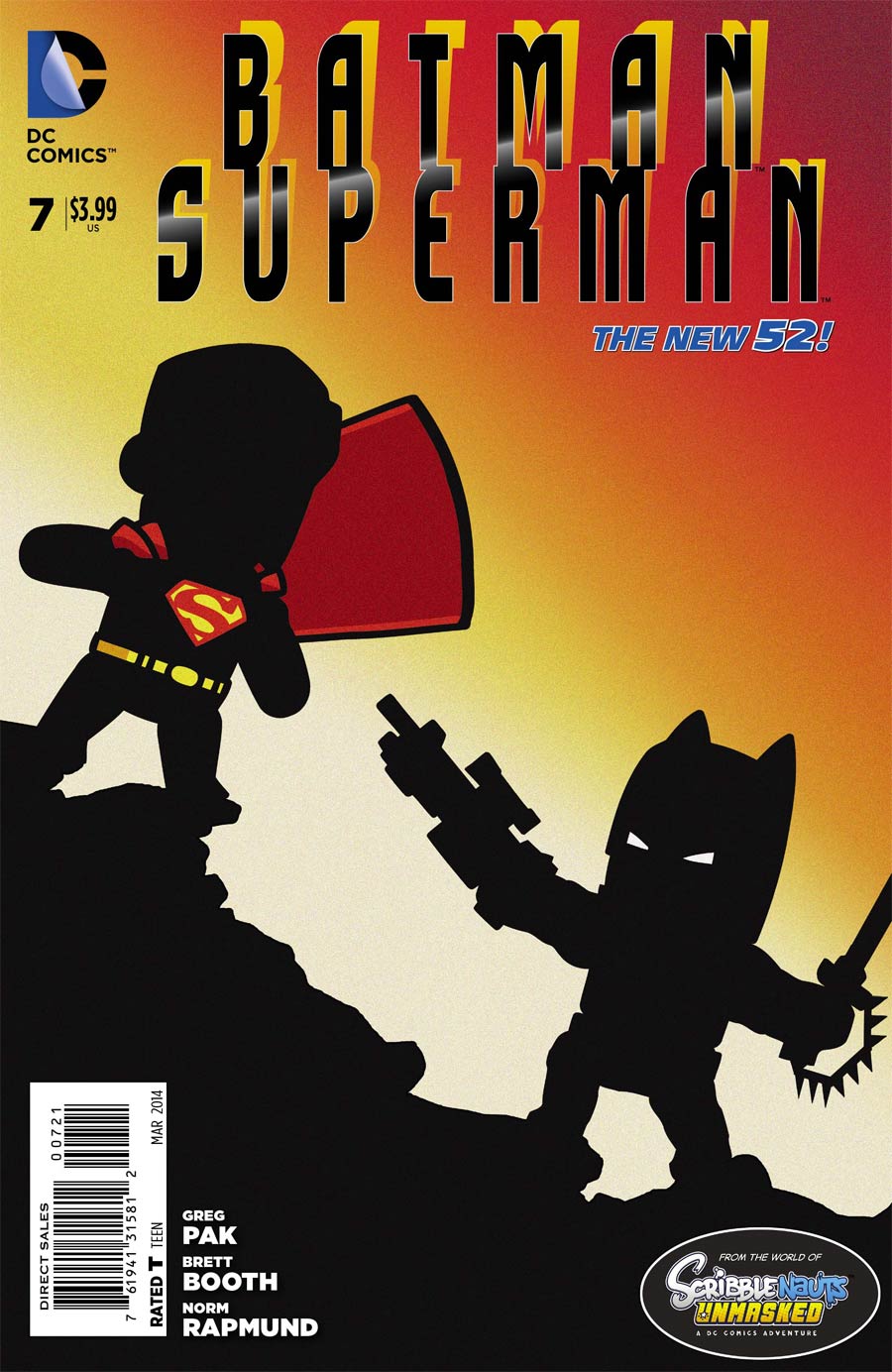 Batman Superman #7 Cover D Incentive Scribblenauts Unmasked Variant Cover