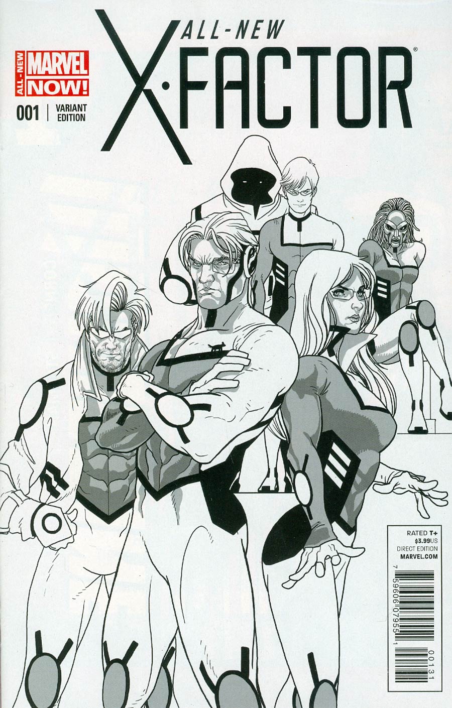 All-New X-Factor #1 Cover F Incentive Salvador Larroca Sketch Variant Cover