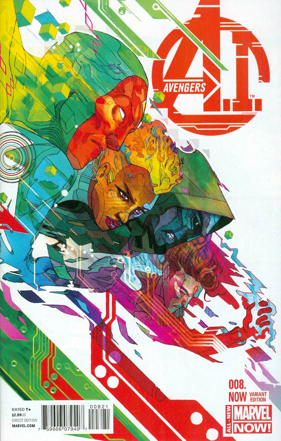 Avengers AI #8 NOW Cover C Incentive Christian Ward Color Variant Cover