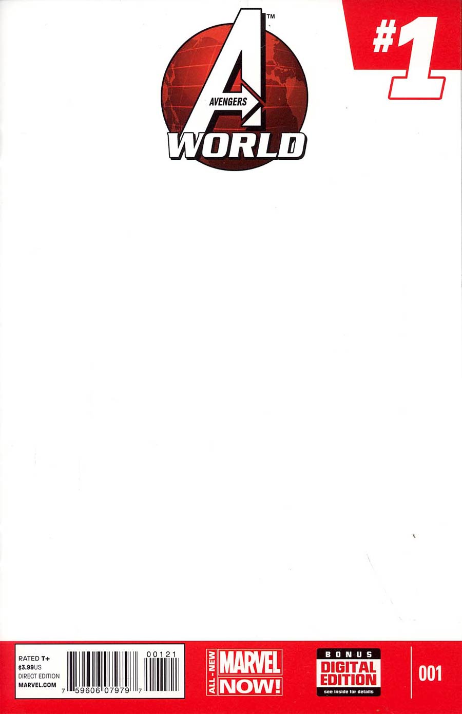Avengers World #1 Cover B Variant Blank Cover
