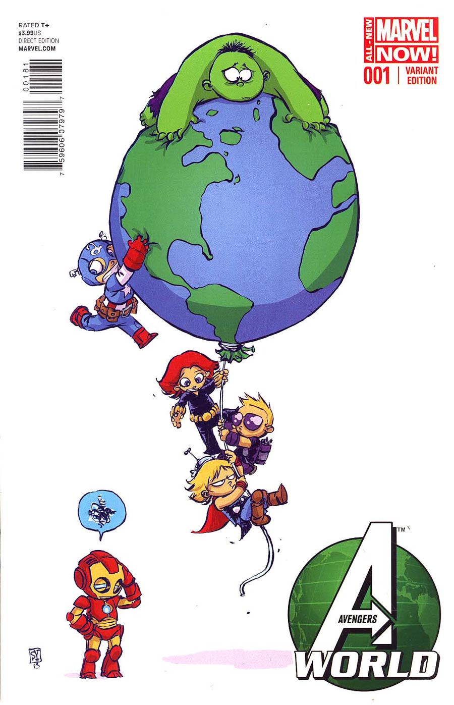 Avengers World #1 Cover C Variant Skottie Young Baby Cover