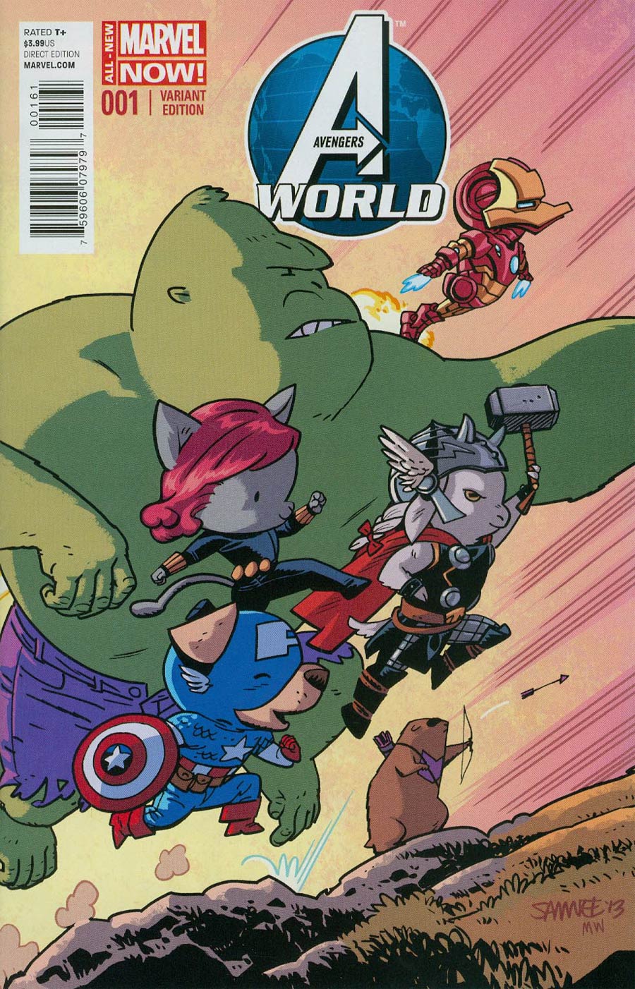 Avengers World #1 Cover E Incentive Animal Variant Cover