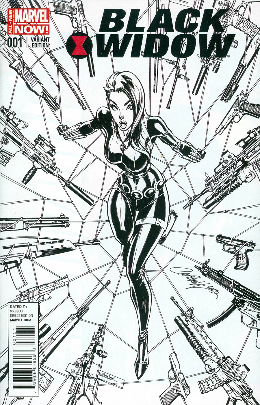 Black Widow Vol 5 #1 Cover F Incentive J Scott Campbell Sketch Variant Cover