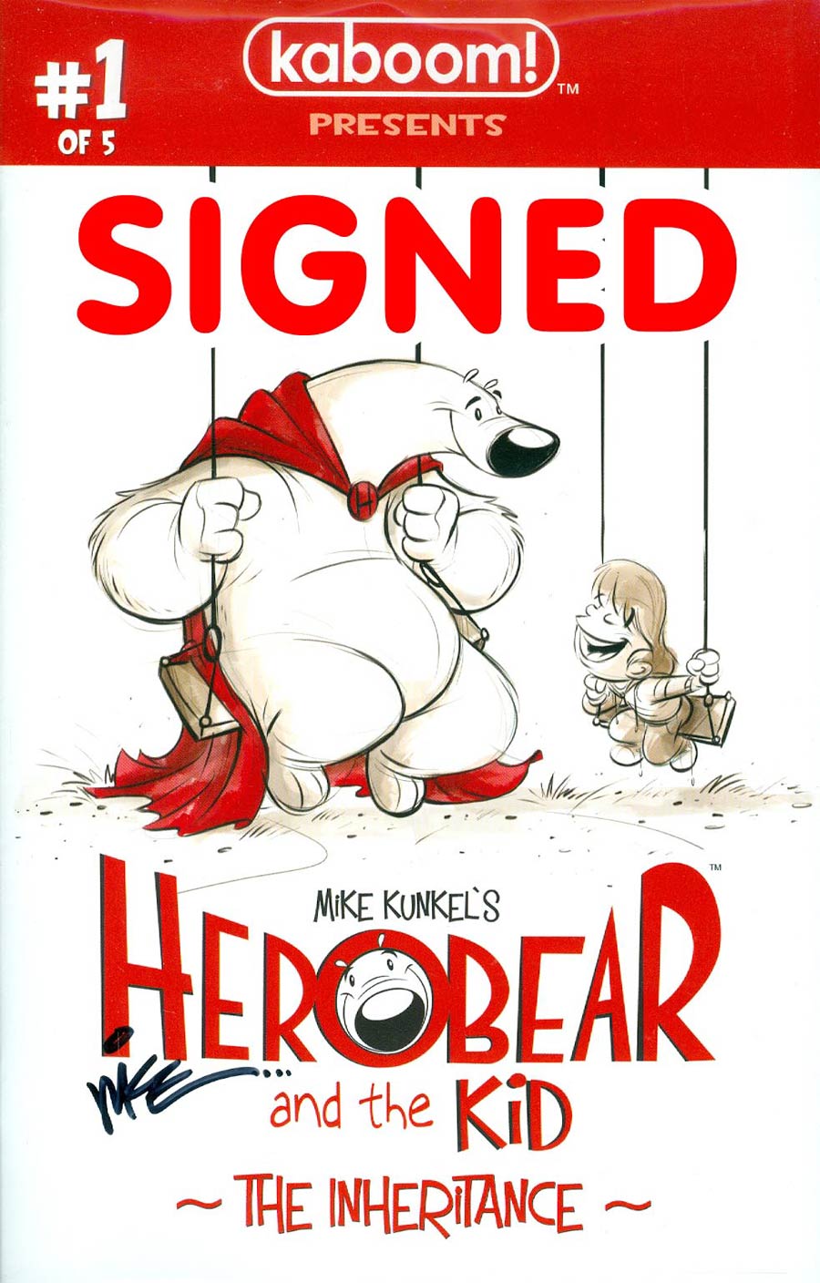 Herobear And The Kid Inheritance #1 Cover B Incentive Signed By Mike Kunkel