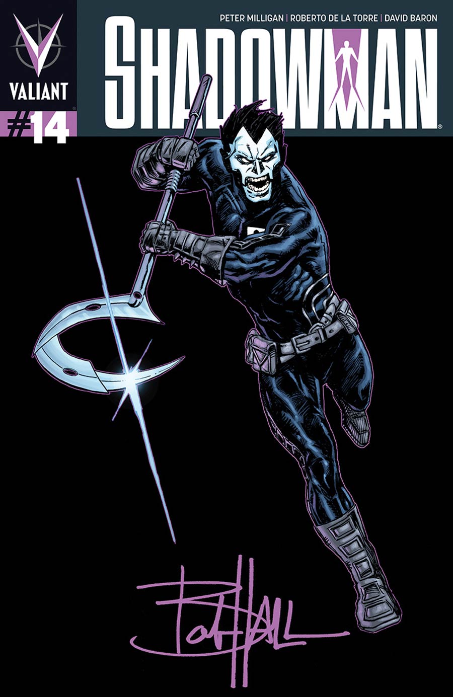 Shadowman Vol 4 #14 Cover B Incentive Signature Creators Series Bob Hall Variant Cover