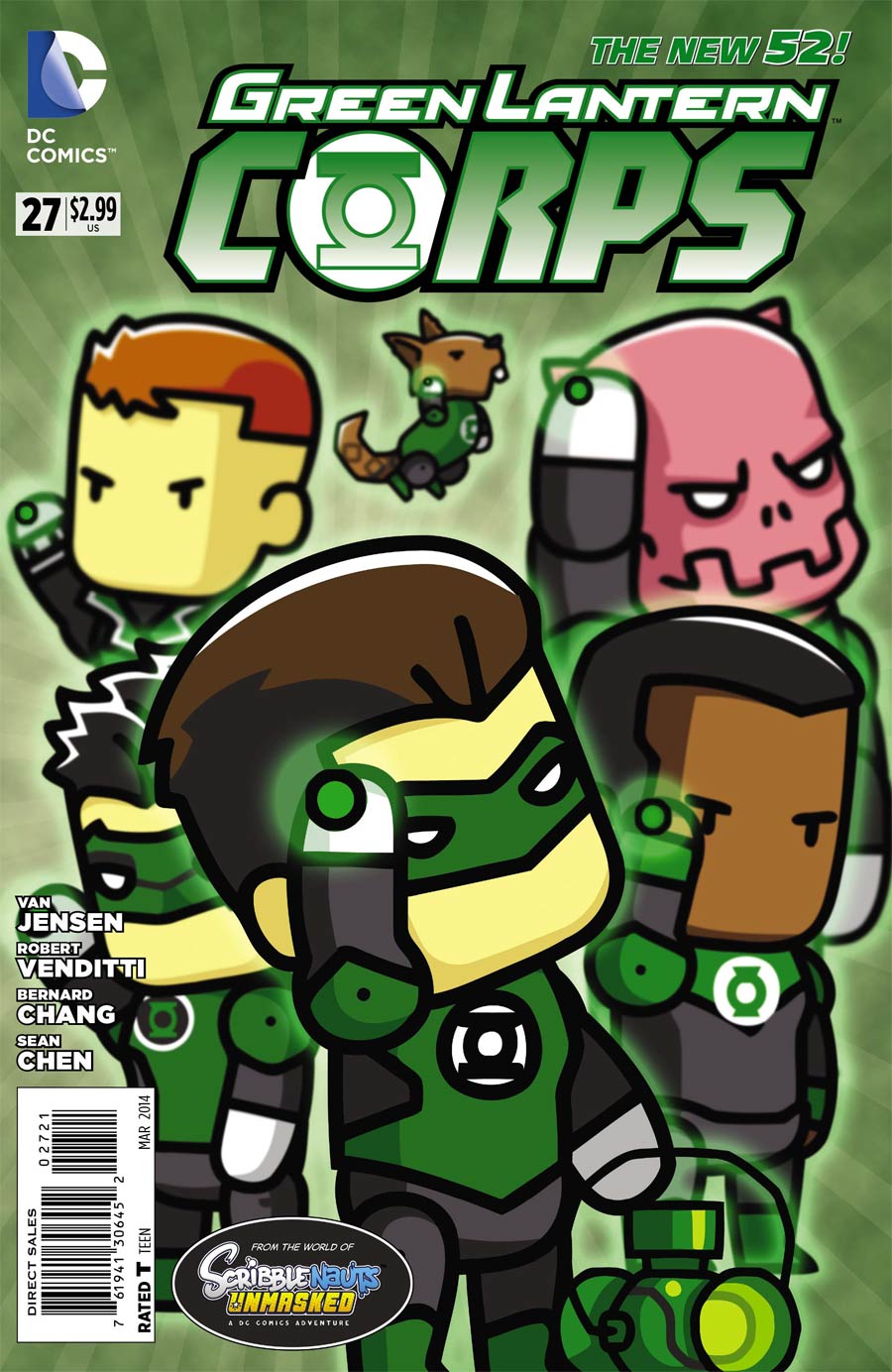 Green Lantern Corps Vol 3 #27 Cover B Incentive Scribblenauts Unmasked Variant Cover