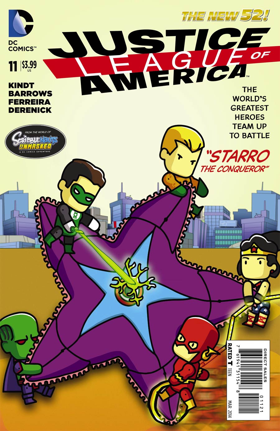 Justice League Of America Vol 3 #11 Cover E Incentive Scribblenauts Unmasked Variant Cover (Forever Evil Tie-In)