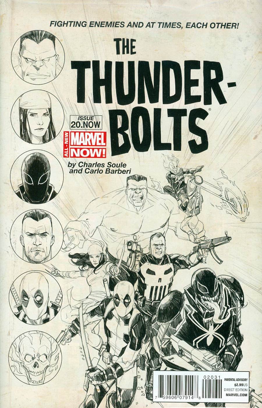 Thunderbolts Vol 2 #20.NOW Cover E Incentive Phil Noto Sketch Variant Cover