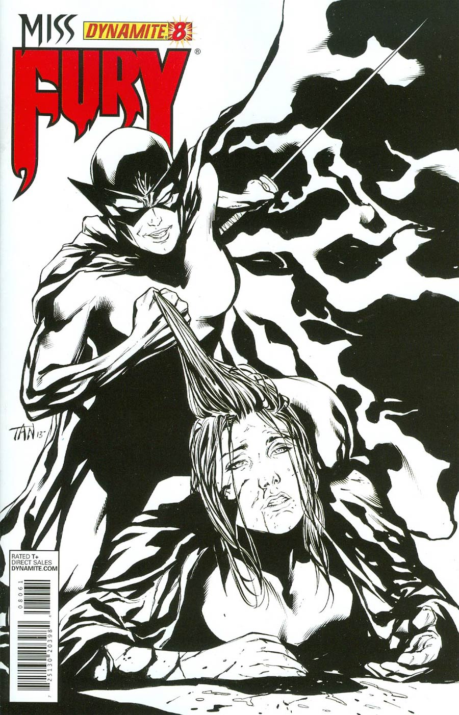 Miss Fury Vol 2 #8 Cover F Incentive Billy Tan Black & White Cover