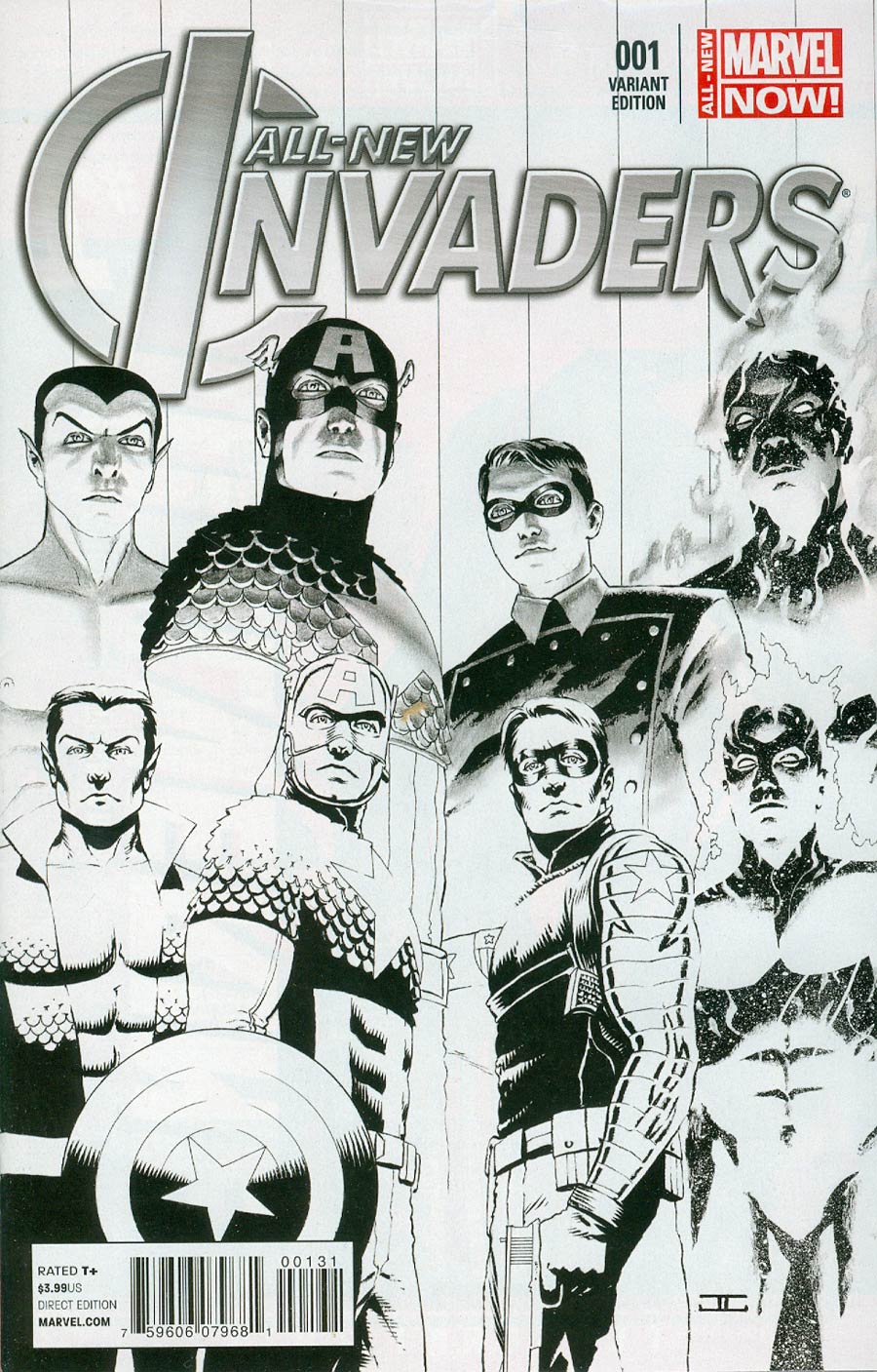 All-New Invaders #1 Cover F Incentive John Cassaday Sketch Variant Cover