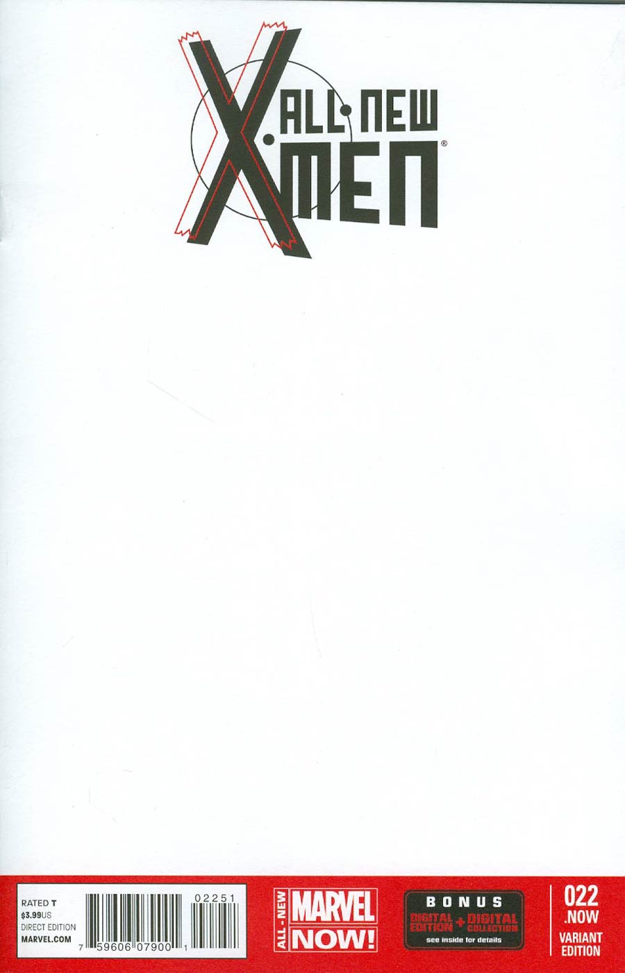 All-New X-Men #22 NOW Cover B Variant Blank Cover (Trial Of Jean Grey Part 1)