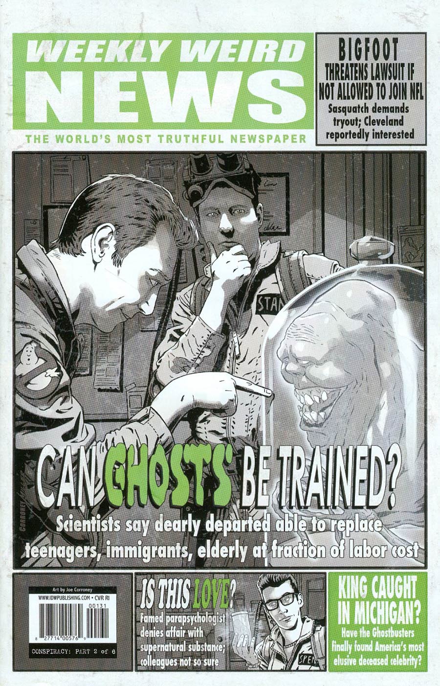 X-Files Conspiracy Ghostbusters #1 Cover C Incentive Joe Corroney Tabloid Newspaper Variant Cover