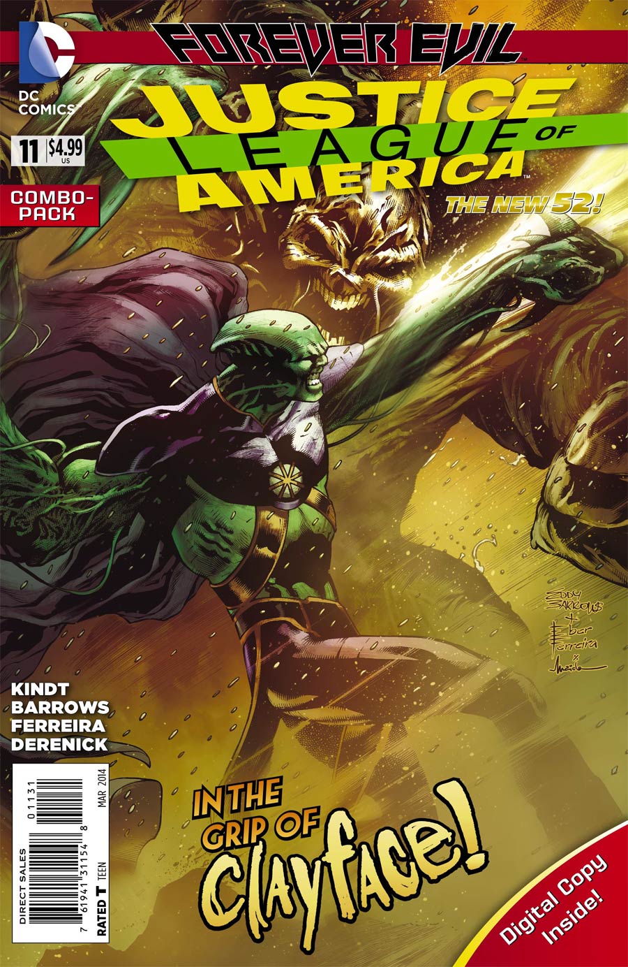 Justice League Of America Vol 3 #11 Cover D Combo Pack Without Polybag (Forever Evil Tie-In)