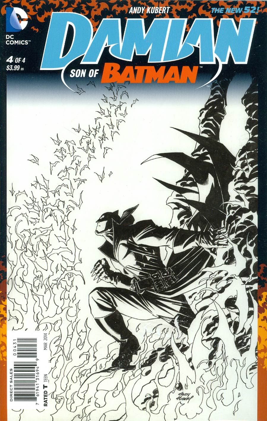 Damian Son Of Batman #4 Cover C Incentive Andy Kubert Sketch Cover