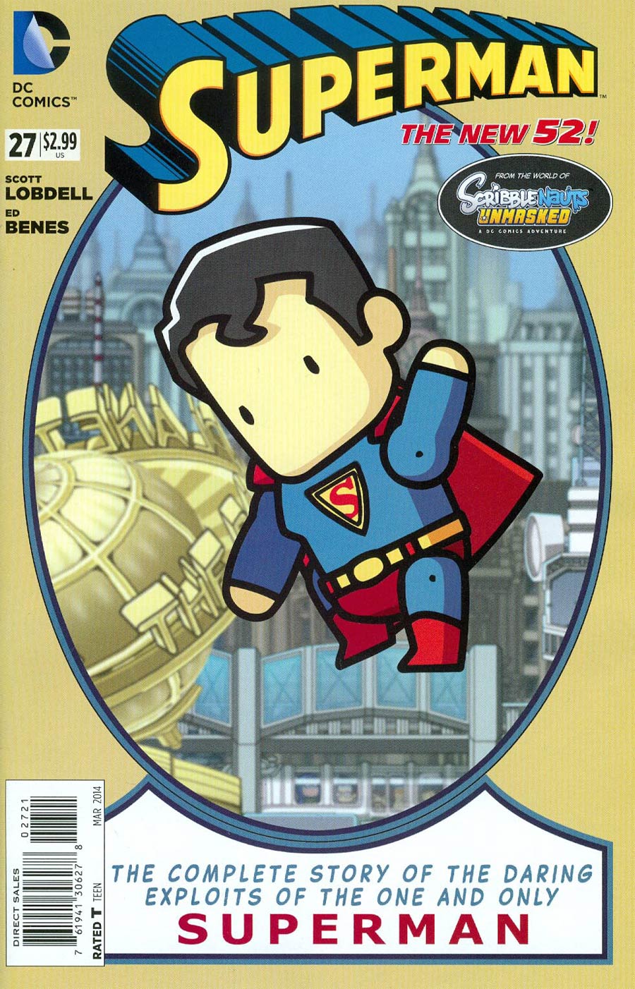 Superman Vol 4 #27 Cover B Incentive Scribblenauts Unmasked Variant Cover