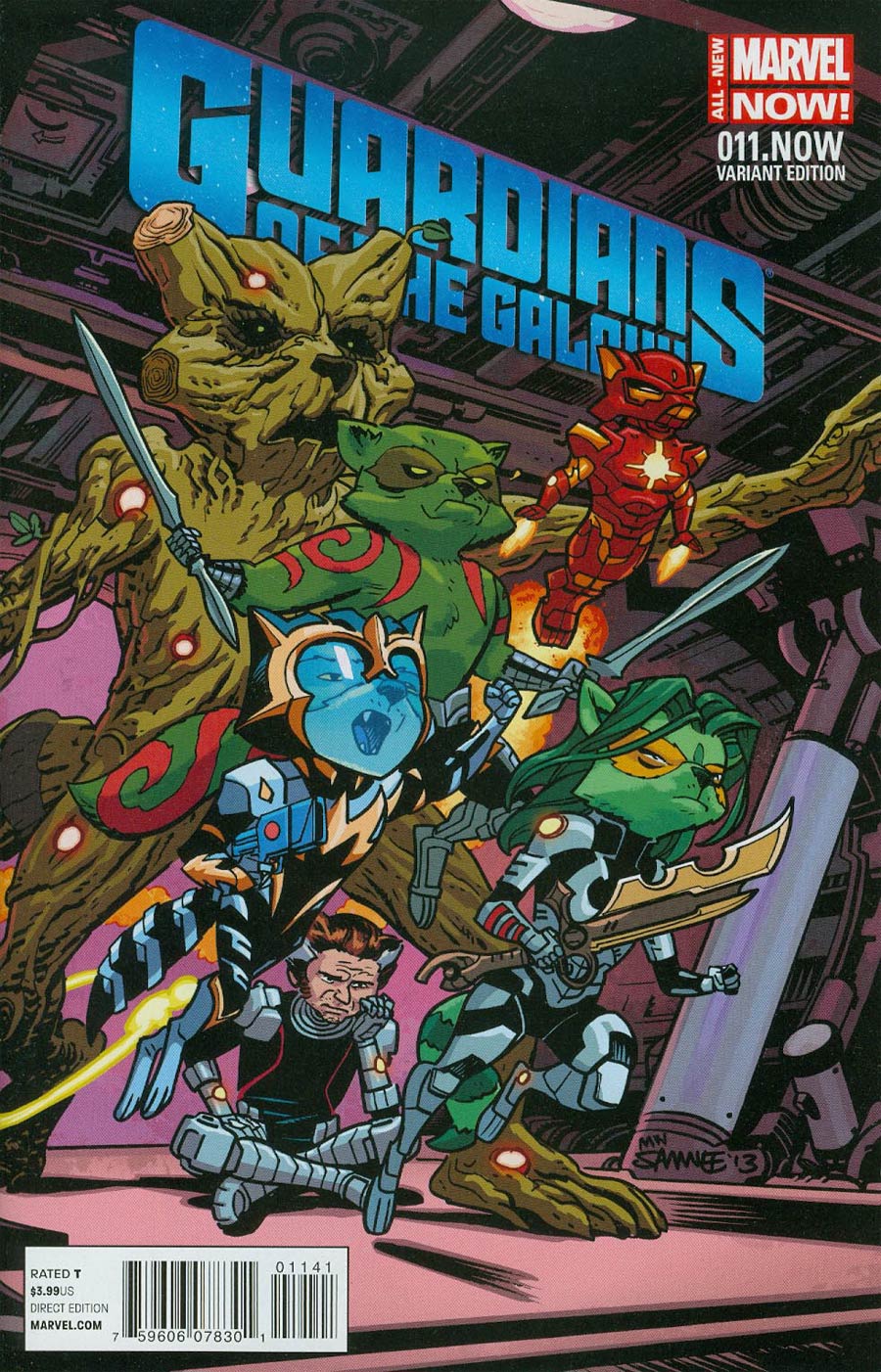 Guardians Of The Galaxy Vol 3 #11.NOW Cover C Incentive Chris Samnee Animal Variant Cover (Trial Of Jean Grey Part 2)