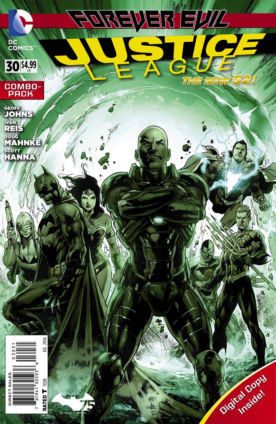 Justice League Vol 2 #30 Cover B Combo Pack With Polybag (Forever Evil Aftermath)