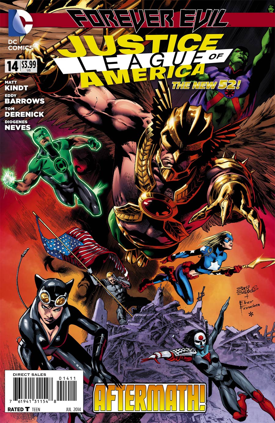 Justice League Of America Vol 3 #14 Cover A Regular Eddy Barrows Cover (Forever Evil Aftermath)