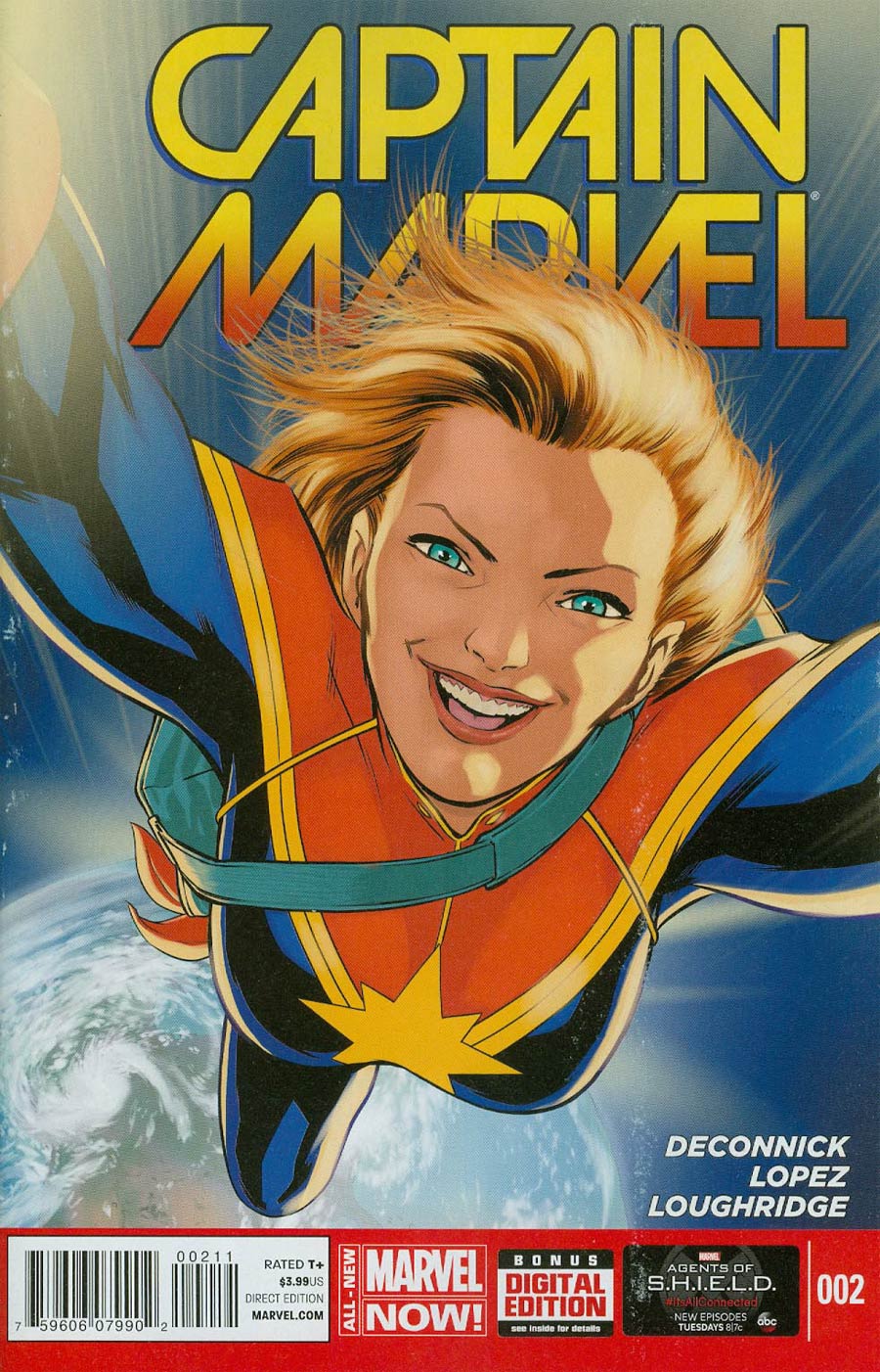 Captain Marvel Vol 7 #2 Cover A 1st Ptg Regular David Lopez Cover