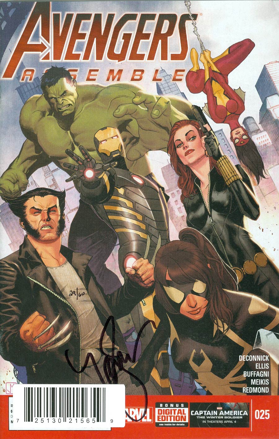 Avengers Assemble #25 Cover B DF Signed By Kelly Sue DeConnick