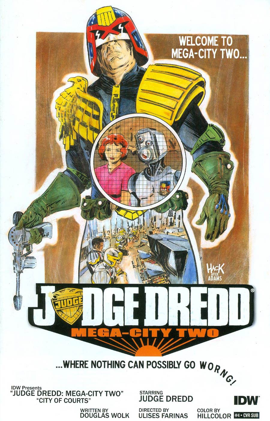 Judge Dredd Mega-City Two #4 Cover B Variant Robert Hack Subscription Cover