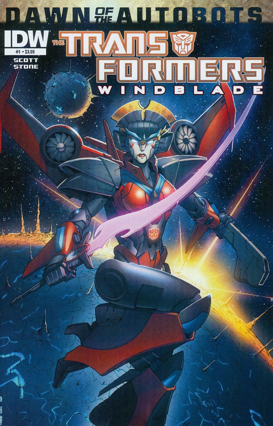 Transformers Windblade #1 Cover A Regular Casey Coller Cover (Dawn Of The Autobots Tie-In)