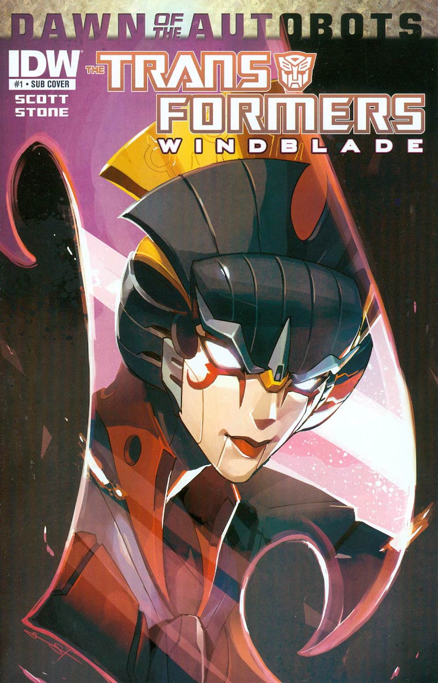 Transformers Windblade #1 Cover B Variant Sarah Stone Subscription Cover (Dawn Of The Autobots Tie-In)