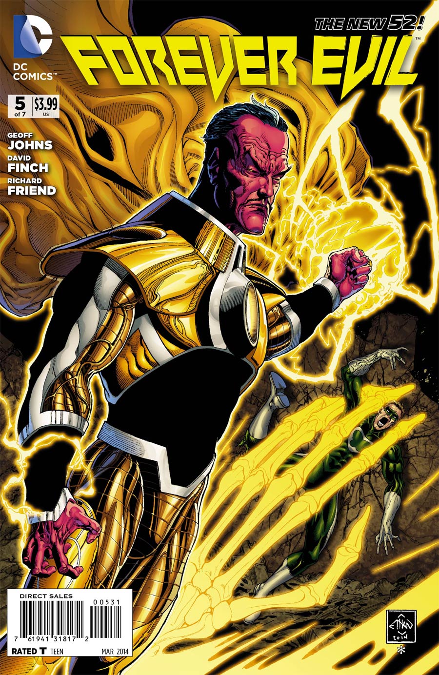 Forever Evil #5 Cover E Incentive Ethan Van Sciver Sinestro Variant Cover