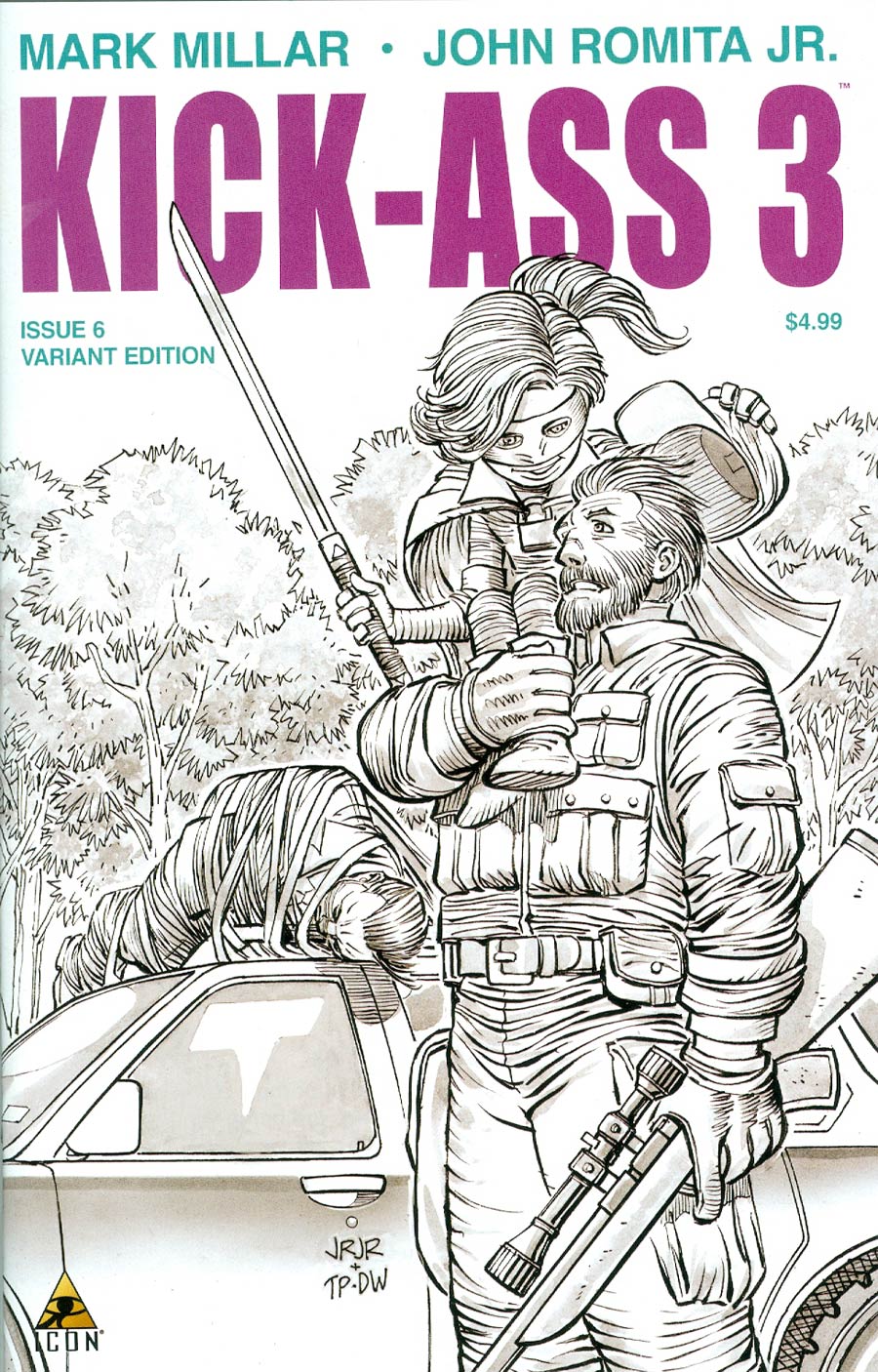 Kick-Ass 3 #6 Cover D Incentive John Romita Jr Sketch Cover