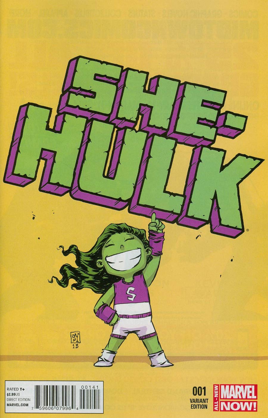 She-Hulk Vol 3 #1 Cover C Variant Skottie Young Baby Cover