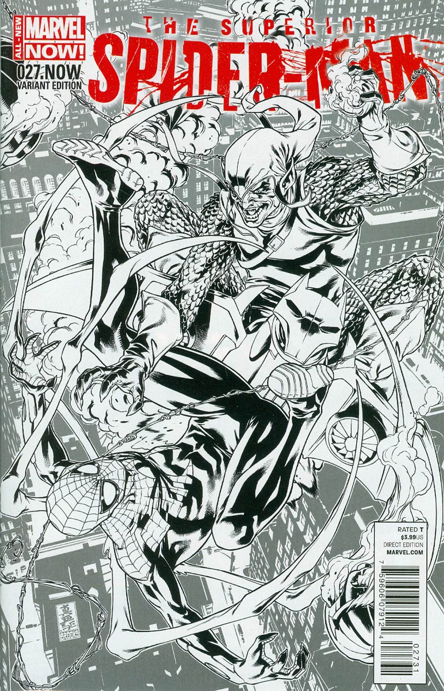 Superior Spider-Man #27 NOW Cover E Incentive Mark Brooks Sketch Variant Cover