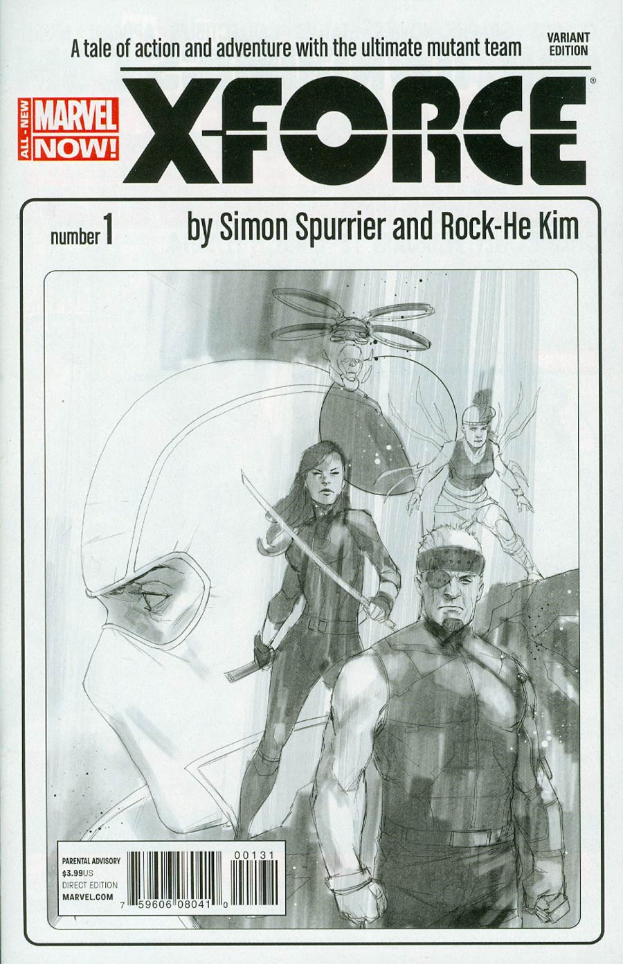 X-Force Vol 4 #1 Cover D Incentive Phil Noto Sketch Variant Cover