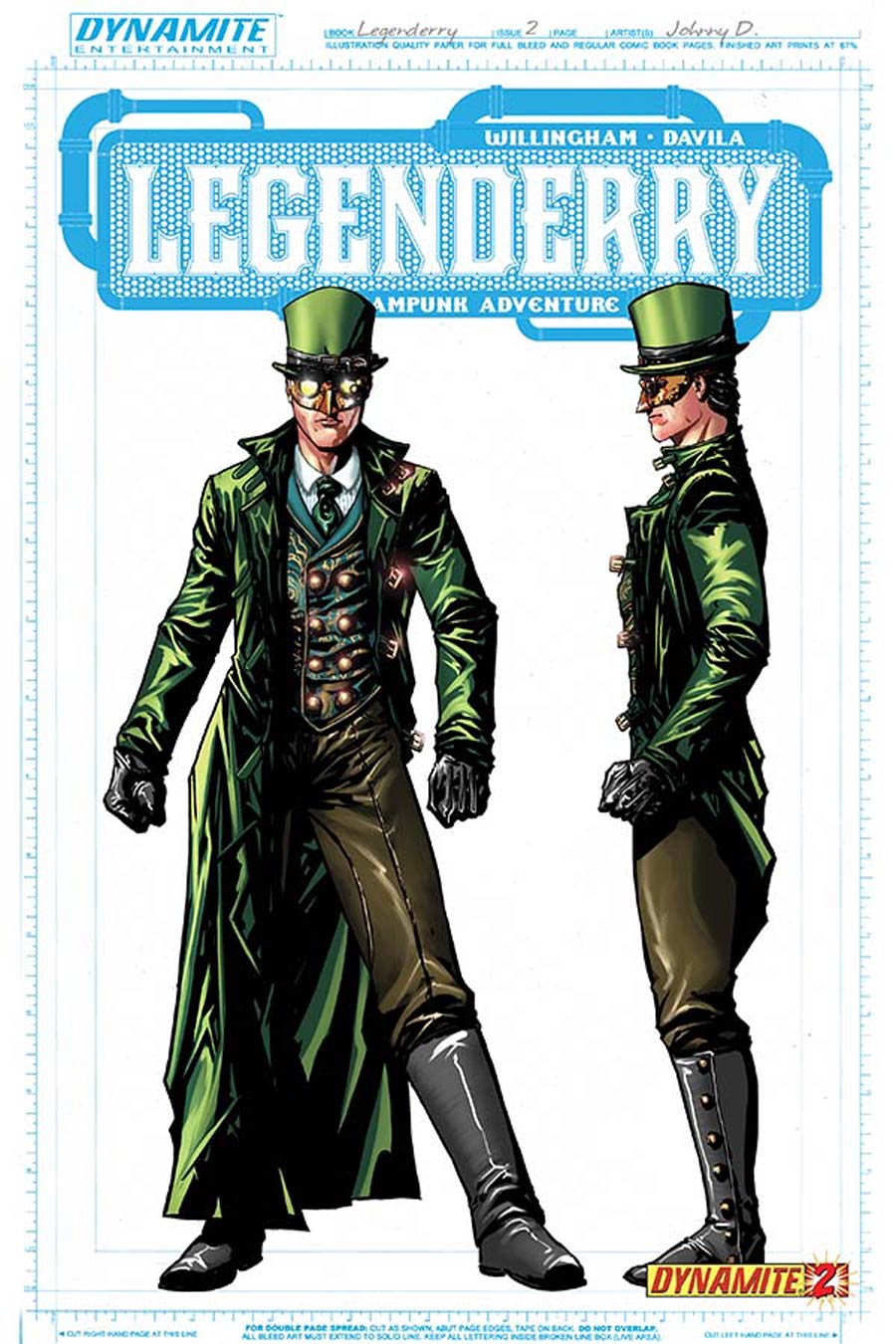Legenderry A Steampunk Adventure #2 Cover B Incentive Johnny Desjardins Green Hornet Concept Art Variant Cover