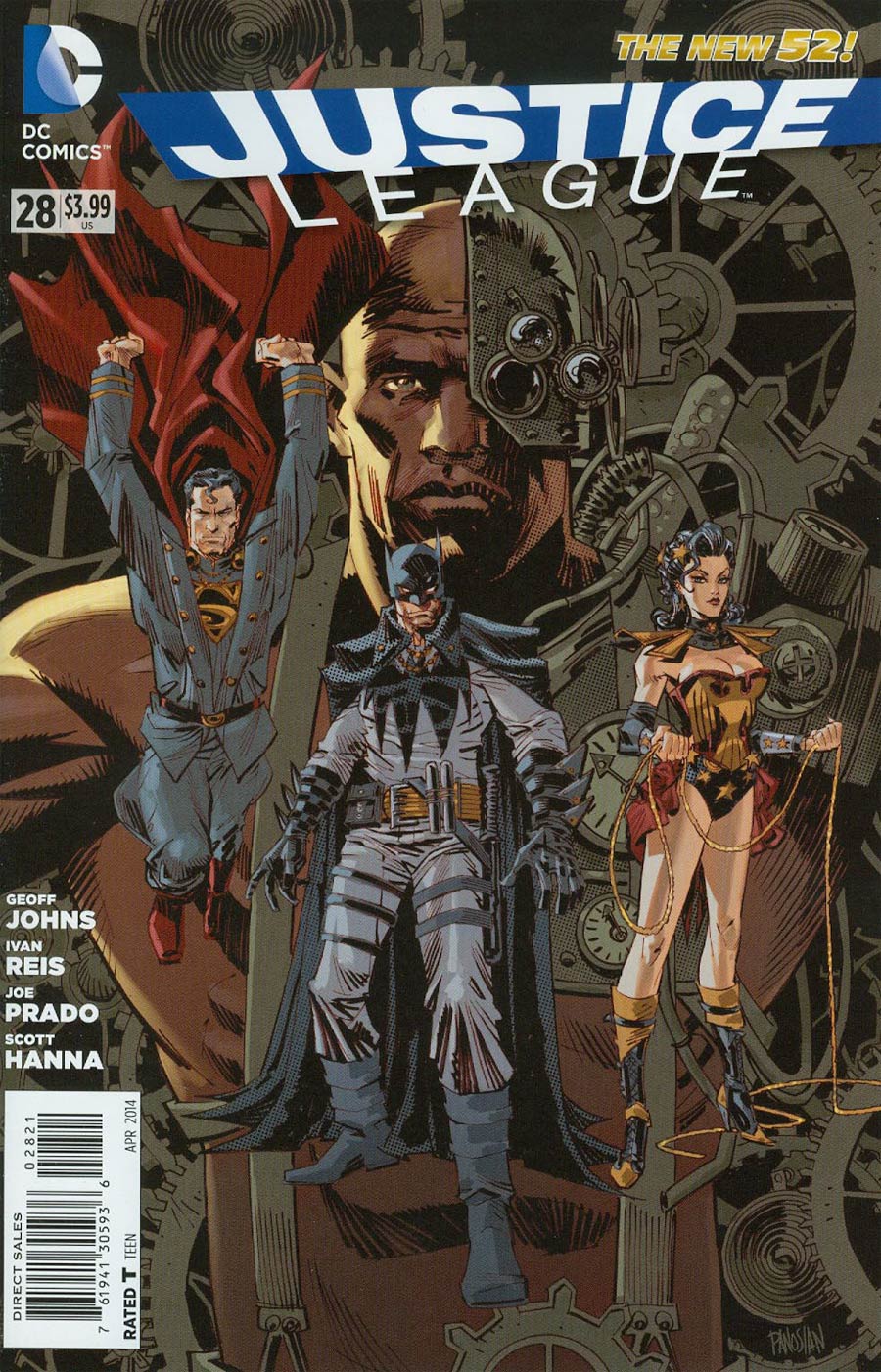 Justice League Vol 2 #28 Cover D Incentive Dan Panosian Steampunk Variant Cover (Forever Evil Tie-In)