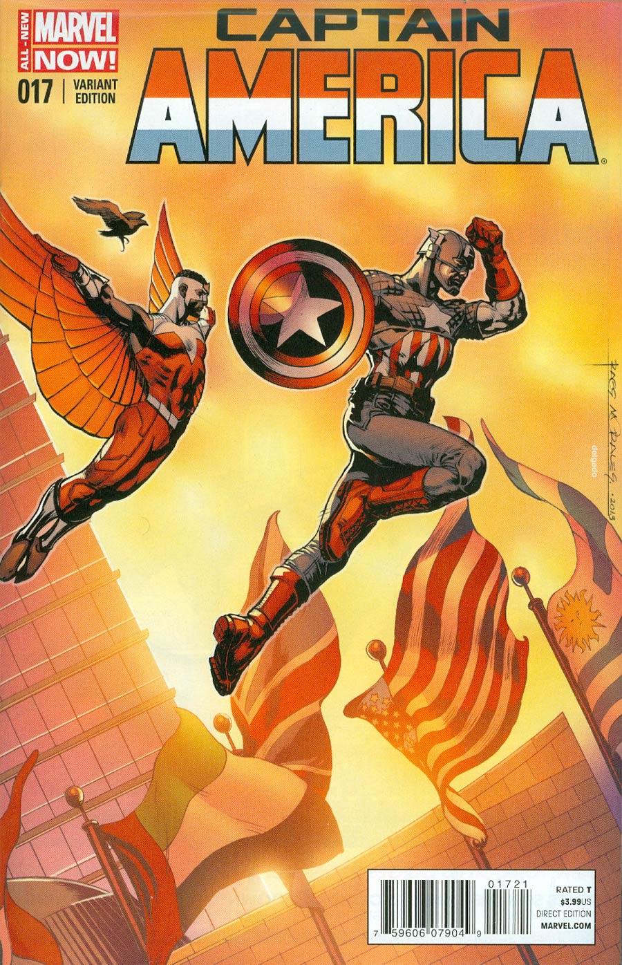 Captain America Vol 7 #17 Cover B Incentive Rags Morales Variant Cover