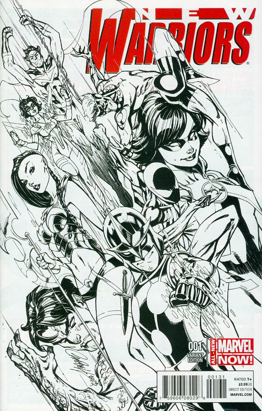 New Warriors Vol 5 #1 Cover E Incentive J Scott Campbell Sketch Variant Cover