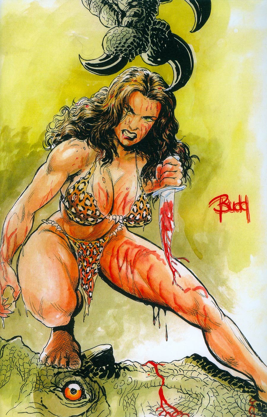 Cavewoman Killing Dinos 101 Bud Root Special Edition